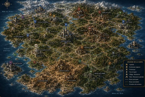 La carte du royaume de Valdor